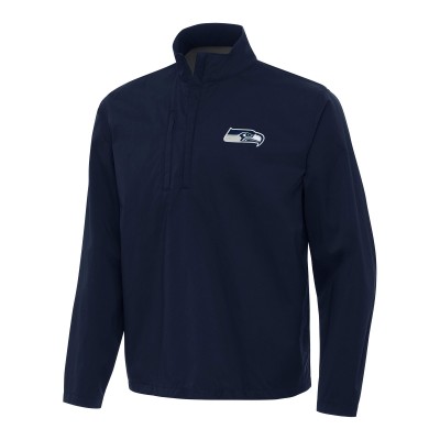 Кофта на короткой молнии Seattle Seahawks Antigua Brisk- College Navy