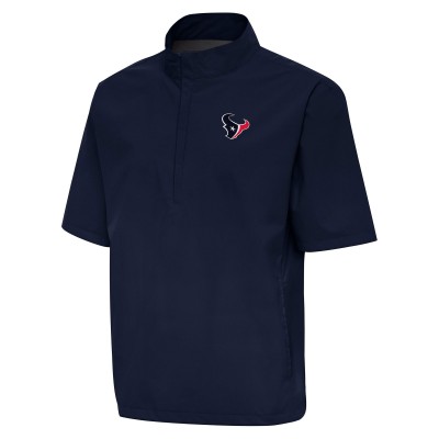 Футболка на короткой молнии Houston Texans Antigua Navy Brisk
