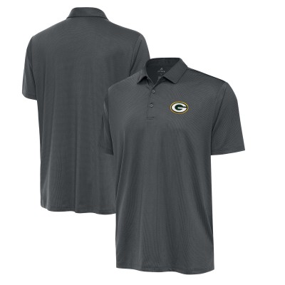 Green Bay Packers Antigua Pewter Eclipse Polo