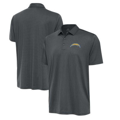 Los Angeles Chargers Antigua Pewter Eclipse Polo