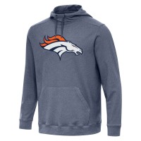 Толстовка Denver Broncos Antigua Heather Navy Cloud