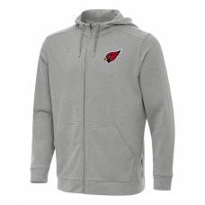Arizona Cardinals Antigua Heather Gray Effortless Full-Zip Hoodie