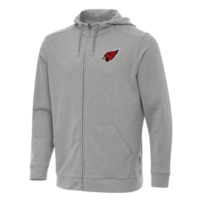Arizona Cardinals Antigua Heather Gray Effortless Full-Zip Hoodie