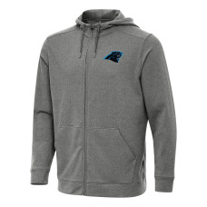 Толстовка Carolina Panthers Antigua Heather Black Effortless Full-Zip