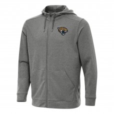 Jacksonville Jaguars Antigua Heather Black Effortless Full-Zip Hoodie