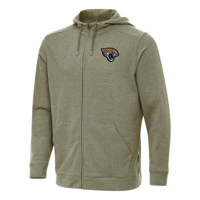 Jacksonville Jaguars Antigua Olive Effortless Full-Zip Hoodie