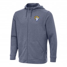 Los Angeles Rams Antigua Effortless Full-Zip Hoodie - Heather Navy