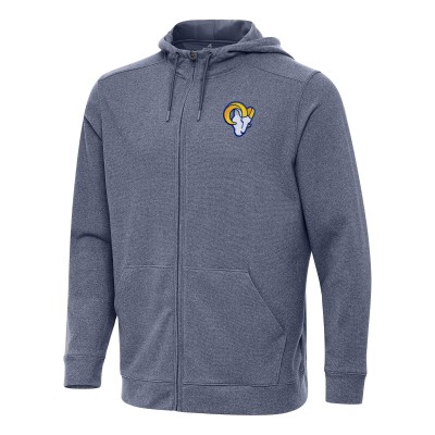 Los Angeles Rams Antigua Effortless Full-Zip Hoodie - Heather Navy