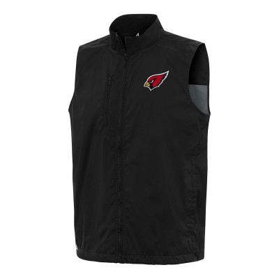 Arizona Cardinals Antigua Black Brisk Full-Zip Vest