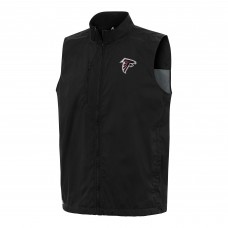 Atlanta Falcons Antigua Black Brisk Full-Zip Vest