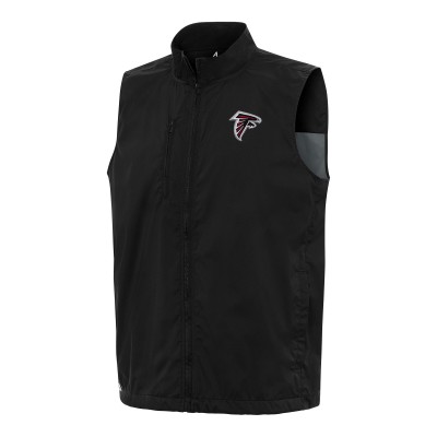 Atlanta Falcons Antigua Black Brisk Full-Zip Vest