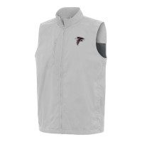 Atlanta Falcons Antigua Gray Brisk Full-Zip Vest