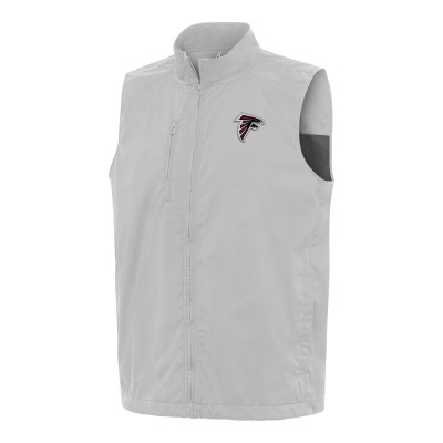 Atlanta Falcons Antigua Gray Brisk Full-Zip Vest