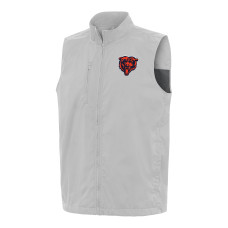 Жилетка Chicago Bears Antigua Gray Brisk Full-Zip Жилетка Chicago Bears Antigua Gray Brisk Full-Zip