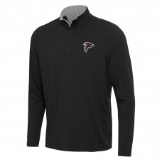 Atlanta Falcons Antigua Black/Gray Content Quarter-Zip Pullover Top
