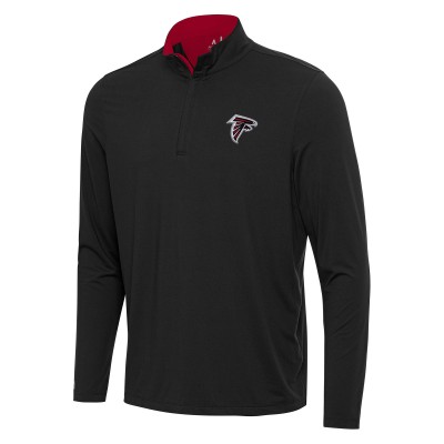 Atlanta Falcons Antigua Black/Red Content Quarter-Zip Pullover Top