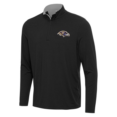 Кофта на короткой молнии Baltimore Ravens Antigua Content - Black/Gray