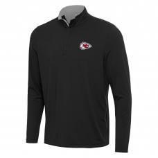Кофта на короткой молнии Kansas City Chiefs Antigua Content - Black/Gray