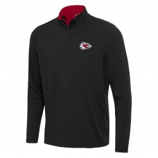 Кофта на короткой молнии Kansas City Chiefs Antigua Content - Black/Red