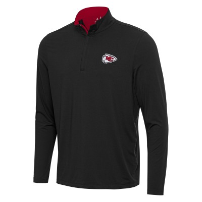 Кофта на короткой молнии Kansas City Chiefs Antigua Content - Black/Red