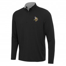 Кофта на короткой молнии Minnesota Vikings Antigua Content - Black/Gray
