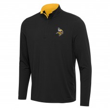 Кофта на короткой молнии Minnesota Vikings Antigua Content - Black/Gold