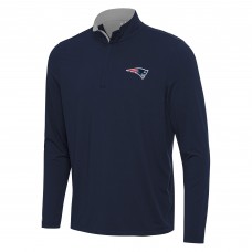 Кофта на короткой молнии New England Patriots Antigua Content - Navy/Gray