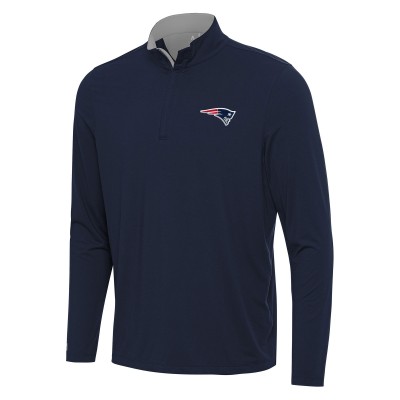 Кофта на короткой молнии New England Patriots Antigua Content - Navy/Gray