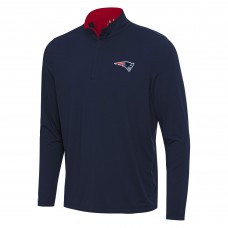 Кофта на короткой молнии New England Patriots Antigua Content - Navy/Red