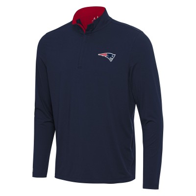 Кофта на короткой молнии New England Patriots Antigua Content - Navy/Red