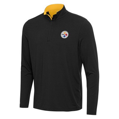 Кофта на короткой молнии Pittsburgh Steelers Antigua Content - Black/Gold