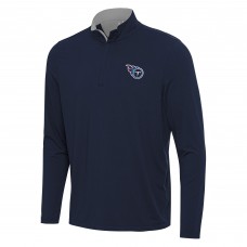 Кофта на короткой молнии Tennessee Titans Antigua Content - Navy/Gray