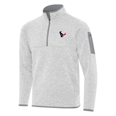 Кофта на короткой молнии Houston Texans Antigua Fortune- Heather Gray