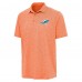 Miami Dolphins Antigua Heather Orange Par 3 Polo