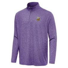 Кофта на короткой молнии Minnesota Vikings Antigua Hunk - Heather Purple