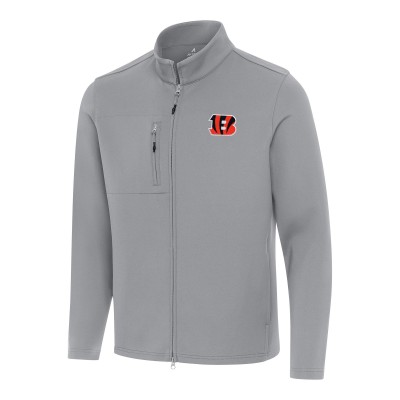 Cincinnati Bengals Antigua Gray Objection Full-Zip Jacket