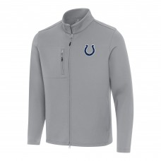 Indianapolis Colts Antigua Gray Objection Full-Zip Jacket