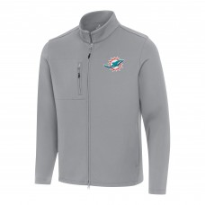 Miami Dolphins Antigua Gray Objection Full-Zip Jacket
