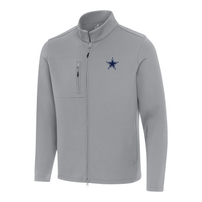 Куртка Dallas Cowboys Antigua Gray Objection Full-Zip