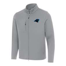 Куртка Carolina Panthers Antigua Gray Objection Full-Zip Куртка Carolina Panthers Antigua Gray Objection Full-Zip