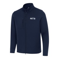 Seattle Seahawks Antigua College Navy Objection Full-Zip Jacket