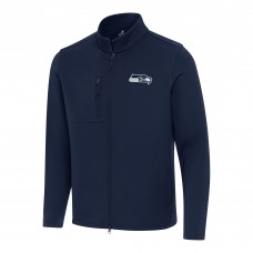 Seattle Seahawks Antigua College Navy Objection Full-Zip Jacket