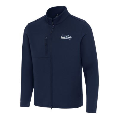 Seattle Seahawks Antigua College Navy Objection Full-Zip Jacket