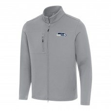 Seattle Seahawks Antigua Gray Objection Full-Zip Jacket