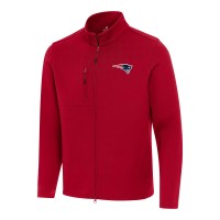 New England Patriots Antigua Red Objection Full-Zip Jacket
