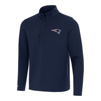 New England Patriots Antigua Navy Insider Quarter-Zip Pullover Top
