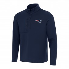 New England Patriots Antigua Navy Insider Quarter-Zip Pullover Top