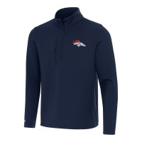Denver Broncos Antigua Navy Insider Quarter-Zip Pullover Top