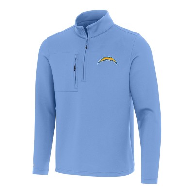 Los Angeles Chargers Antigua Powder Blue Insider Quarter-Zip Pullover Top