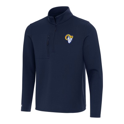 Los Angeles Rams Antigua Insider Quarter-Zip Pullover Top - Navy